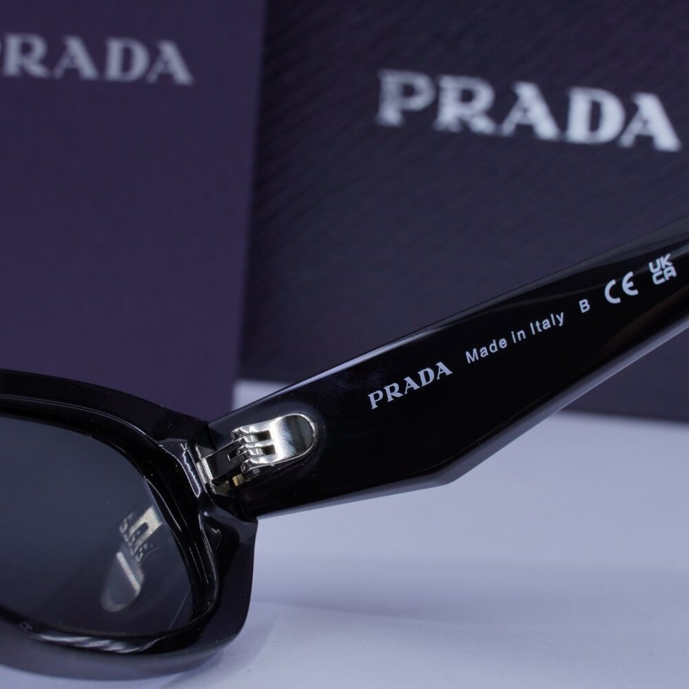 Prada PRB06S 16K08Z Rectangle Sunglasses – Black - Picture 7 of 8